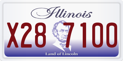 IL license plate X287100