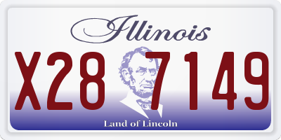 IL license plate X287149