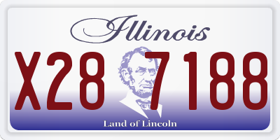 IL license plate X287188