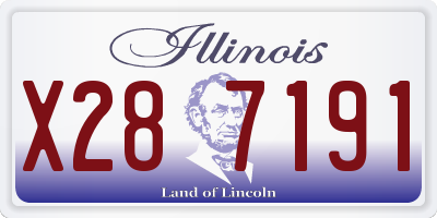 IL license plate X287191