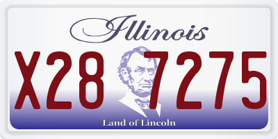 IL license plate X287275