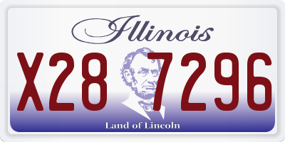 IL license plate X287296