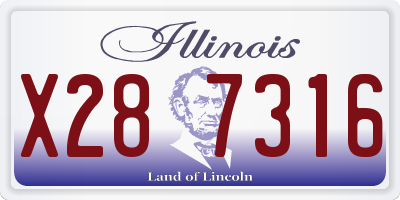 IL license plate X287316