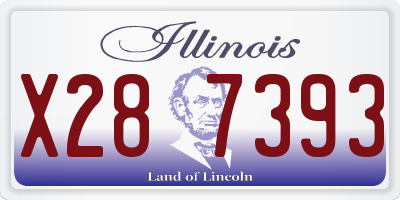 IL license plate X287393