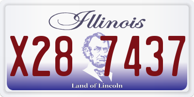 IL license plate X287437