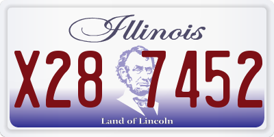 IL license plate X287452