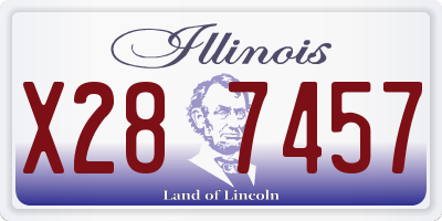 IL license plate X287457