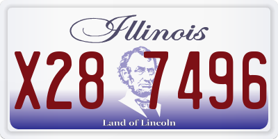 IL license plate X287496