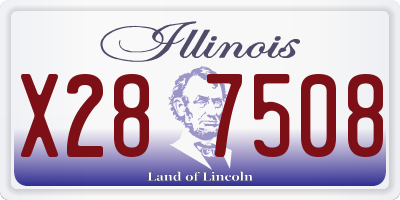 IL license plate X287508