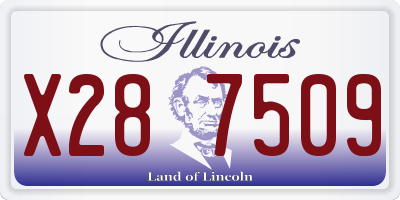 IL license plate X287509