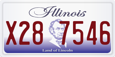 IL license plate X287546