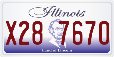 IL license plate X287670