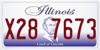 IL license plate X287673