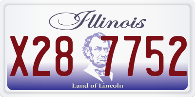 IL license plate X287752