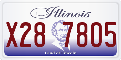 IL license plate X287805