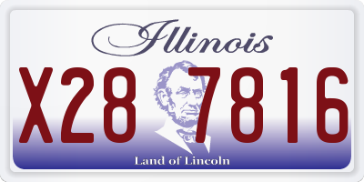 IL license plate X287816