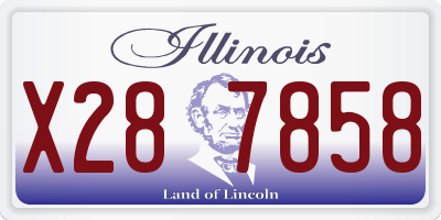 IL license plate X287858