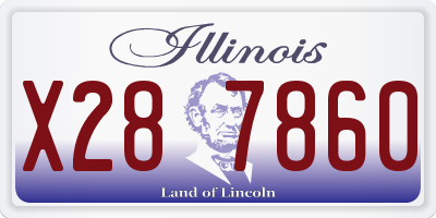 IL license plate X287860