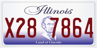 IL license plate X287864
