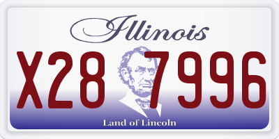 IL license plate X287996