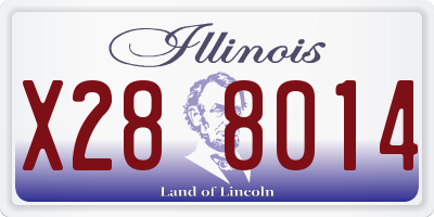 IL license plate X288014