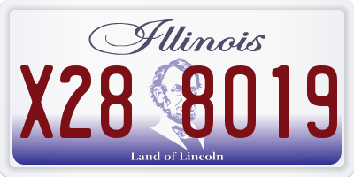 IL license plate X288019