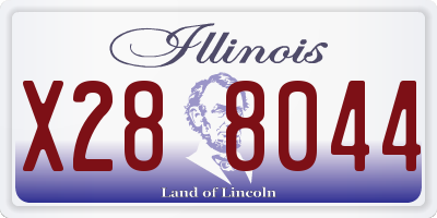IL license plate X288044