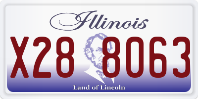 IL license plate X288063