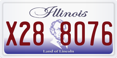 IL license plate X288076