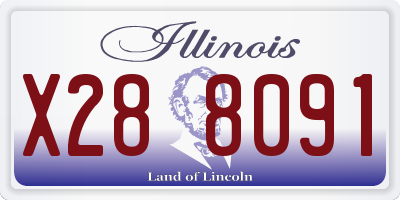 IL license plate X288091