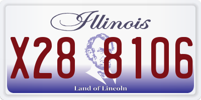 IL license plate X288106