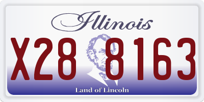 IL license plate X288163