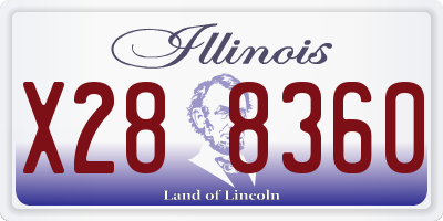 IL license plate X288360