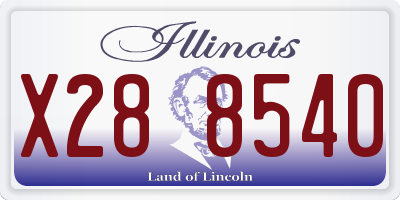 IL license plate X288540
