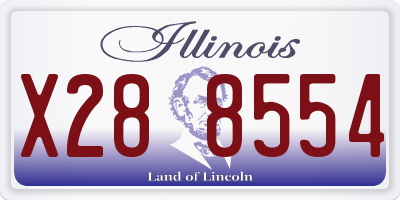 IL license plate X288554