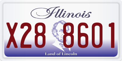 IL license plate X288601