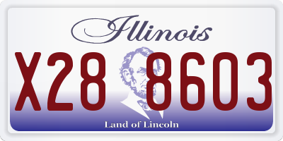 IL license plate X288603
