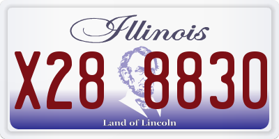 IL license plate X288830
