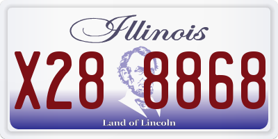 IL license plate X288868