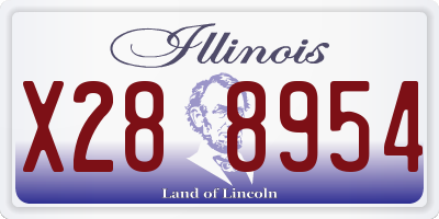 IL license plate X288954