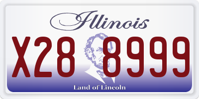 IL license plate X288999