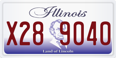 IL license plate X289040