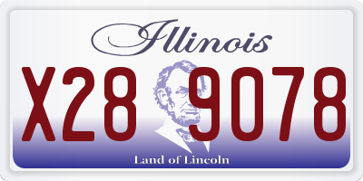 IL license plate X289078