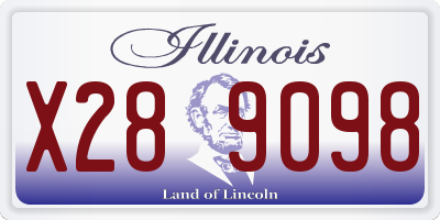 IL license plate X289098