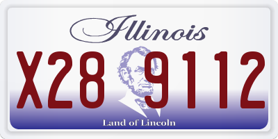 IL license plate X289112