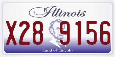 IL license plate X289156