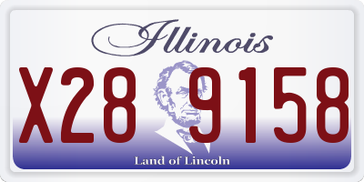 IL license plate X289158