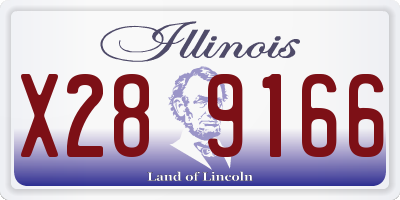 IL license plate X289166