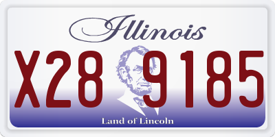 IL license plate X289185