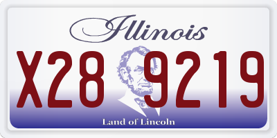 IL license plate X289219